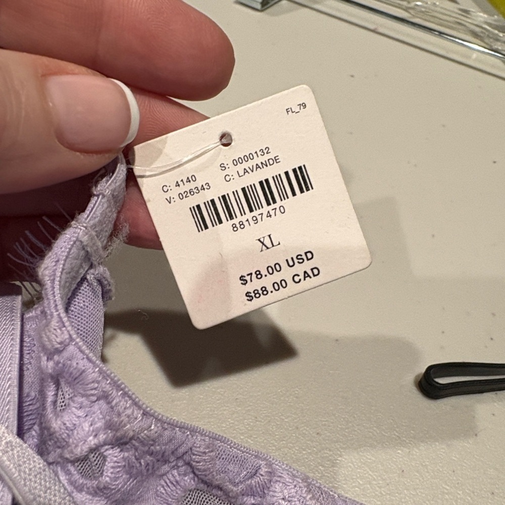 Anthropologie - The Giselle Eyelet Lace Corset Bustier Crop Top. Lavendar. XL - Picture 9 of 14
